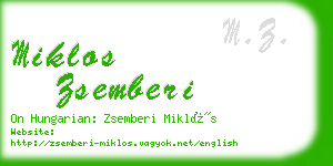 miklos zsemberi business card